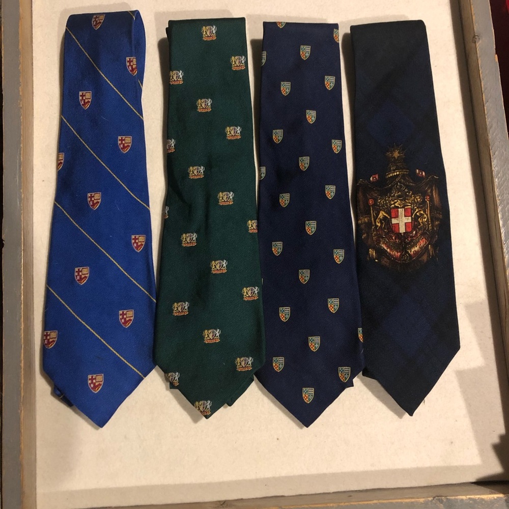4 polo Ralph Lauren vintage Crest ties